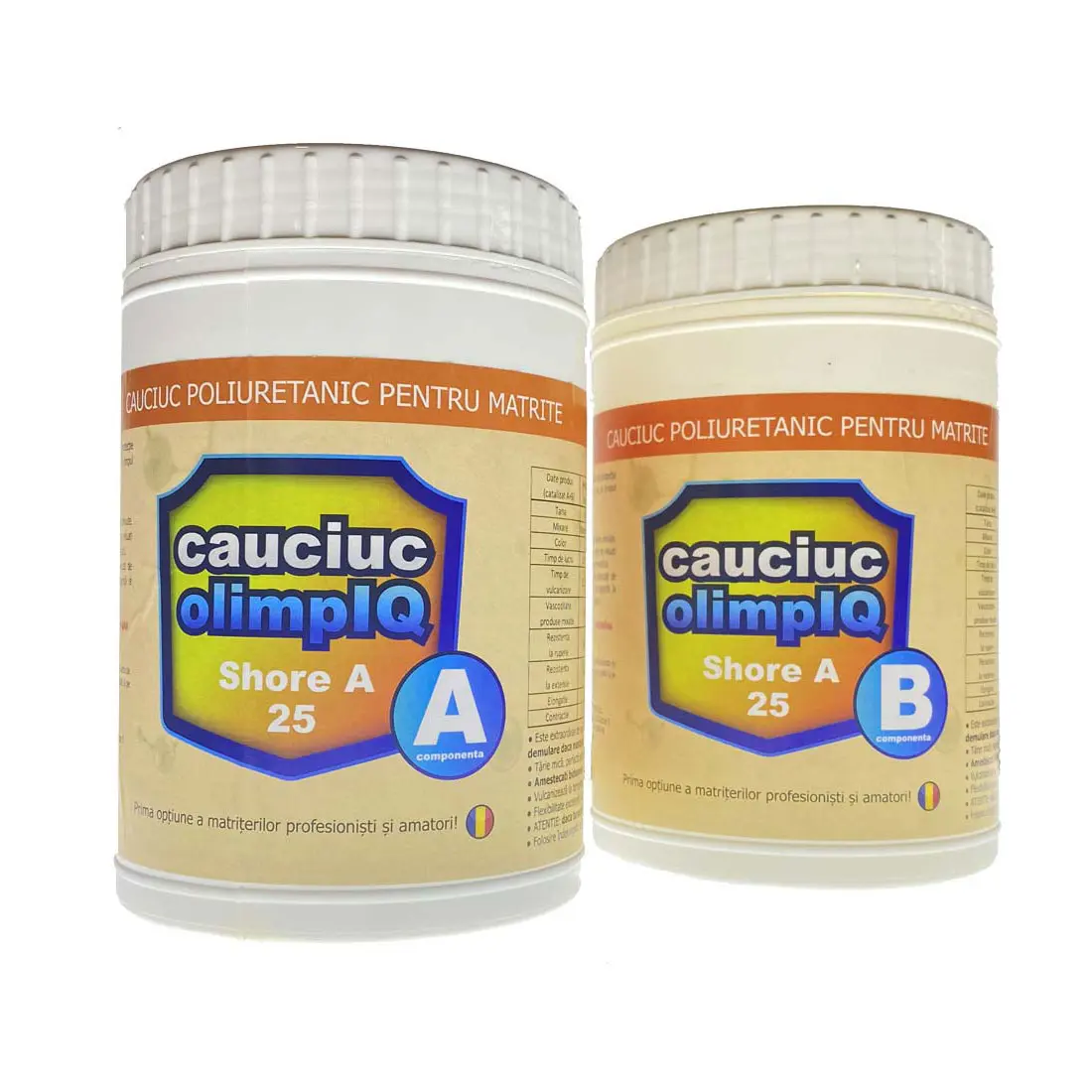 Cauciuc Poliuretanic shore A25 olimpIQ, RTV2 premium matrite, kit 2kg 1 Cauciuc Poliuretanic shore A25 olimpIQ, RTV premium matrite, kit 2kg