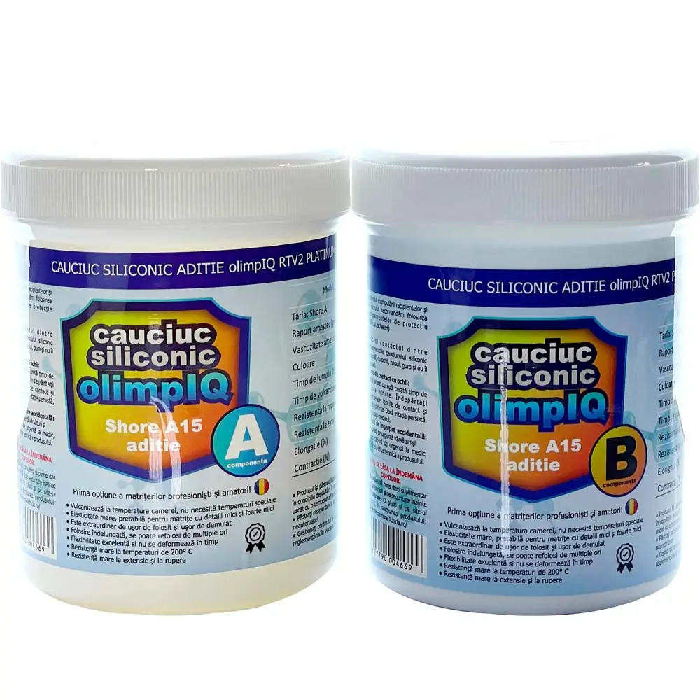 Cauciuc Siliconic Aditie shore A15 olimpIQ, RTV2 platinum matrite, kit 2kg 1 Cauciuc Siliconic Aditie shore A15 olimpIQ, RTV2 platinum matrite, kit 2kg