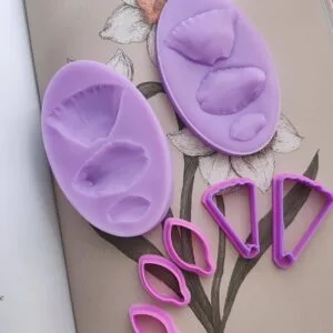 Veiner Narcisa + Cuttere – Matrita Flori Realiste din Silicon